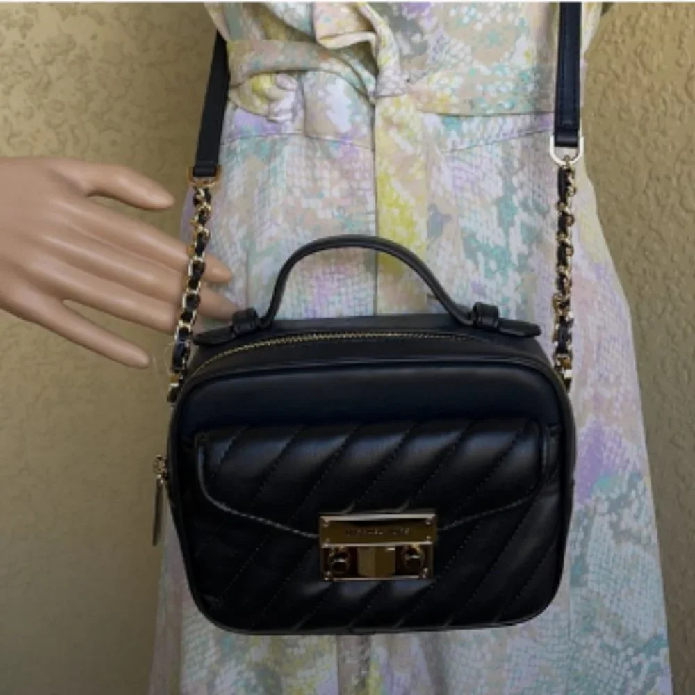Michael Kors Small Rose Top Handle Leather Satchel - Picture 11 of 16